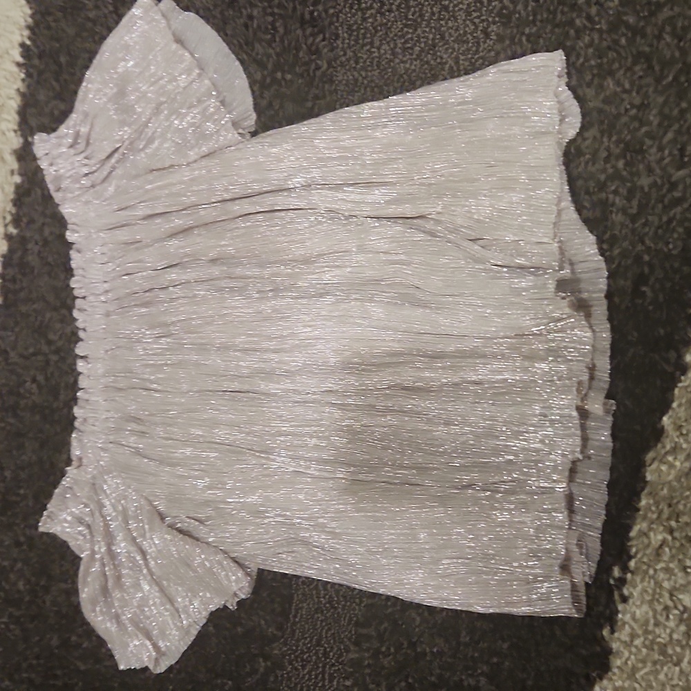 Shimmery pink off the shoulders top . . Beautiful summer top off the shoulders..